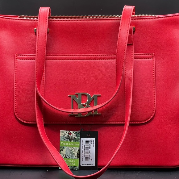 Badgley Mischka NWT Bold Red Tote Matching Wallet Available In Separate Listing - Picture 5 of 11